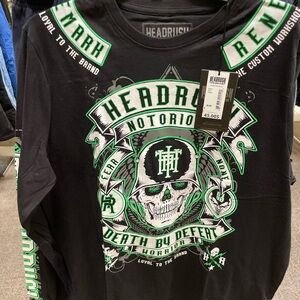 Headrush Black and Green Graphic Tee
